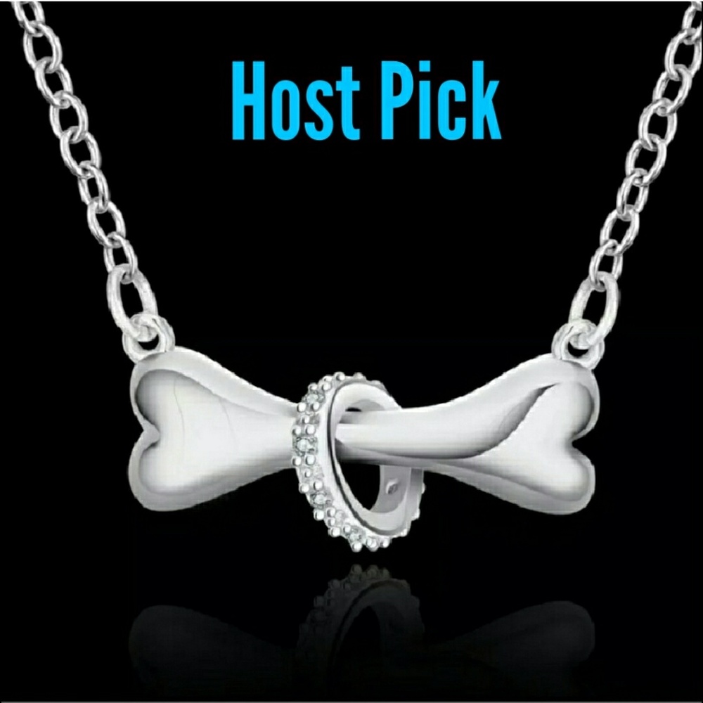 ❤️HP Dog bone necklace puppy sterling silver 925